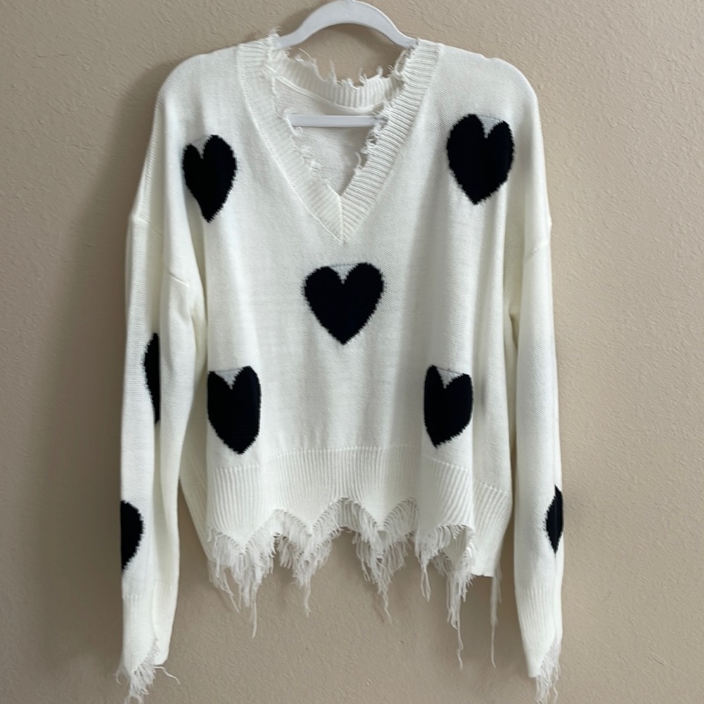 Shein Heart Sweater